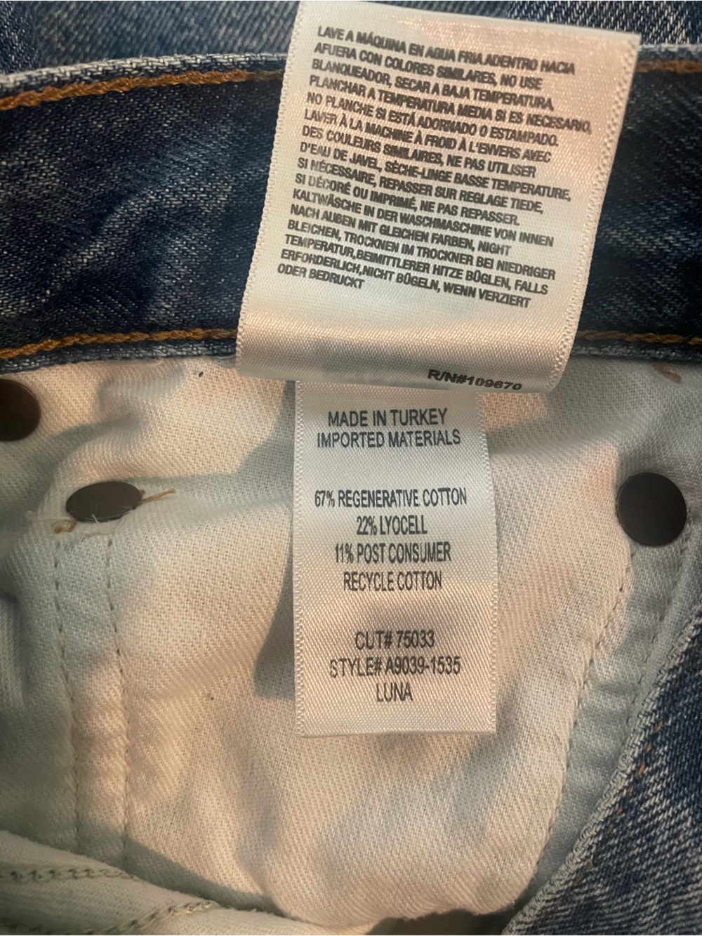 AGOLDE Luna Pieced High Rise Barrel Jeans Split Wash 28 - Picture 8 of 8